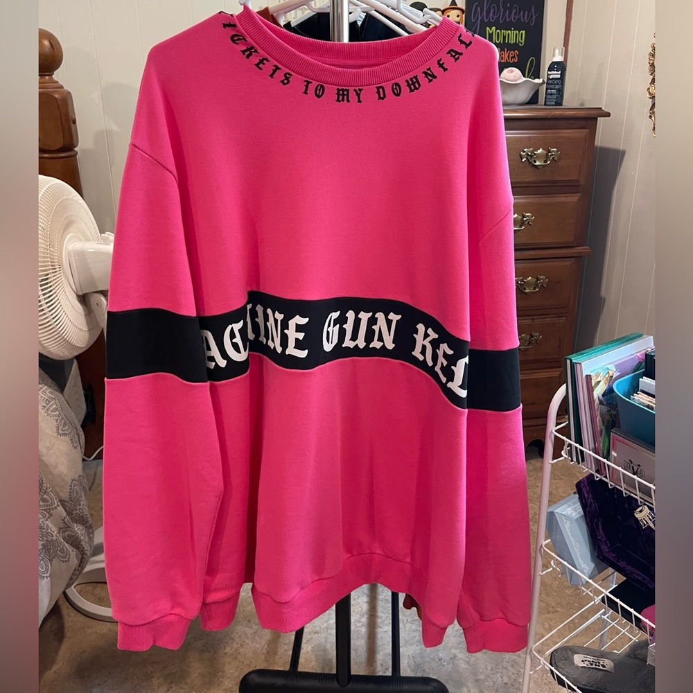 Neon pink MGK crewneck
